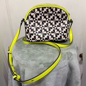 Kate Spade Black and Yellow Floral Crossbody Bag
